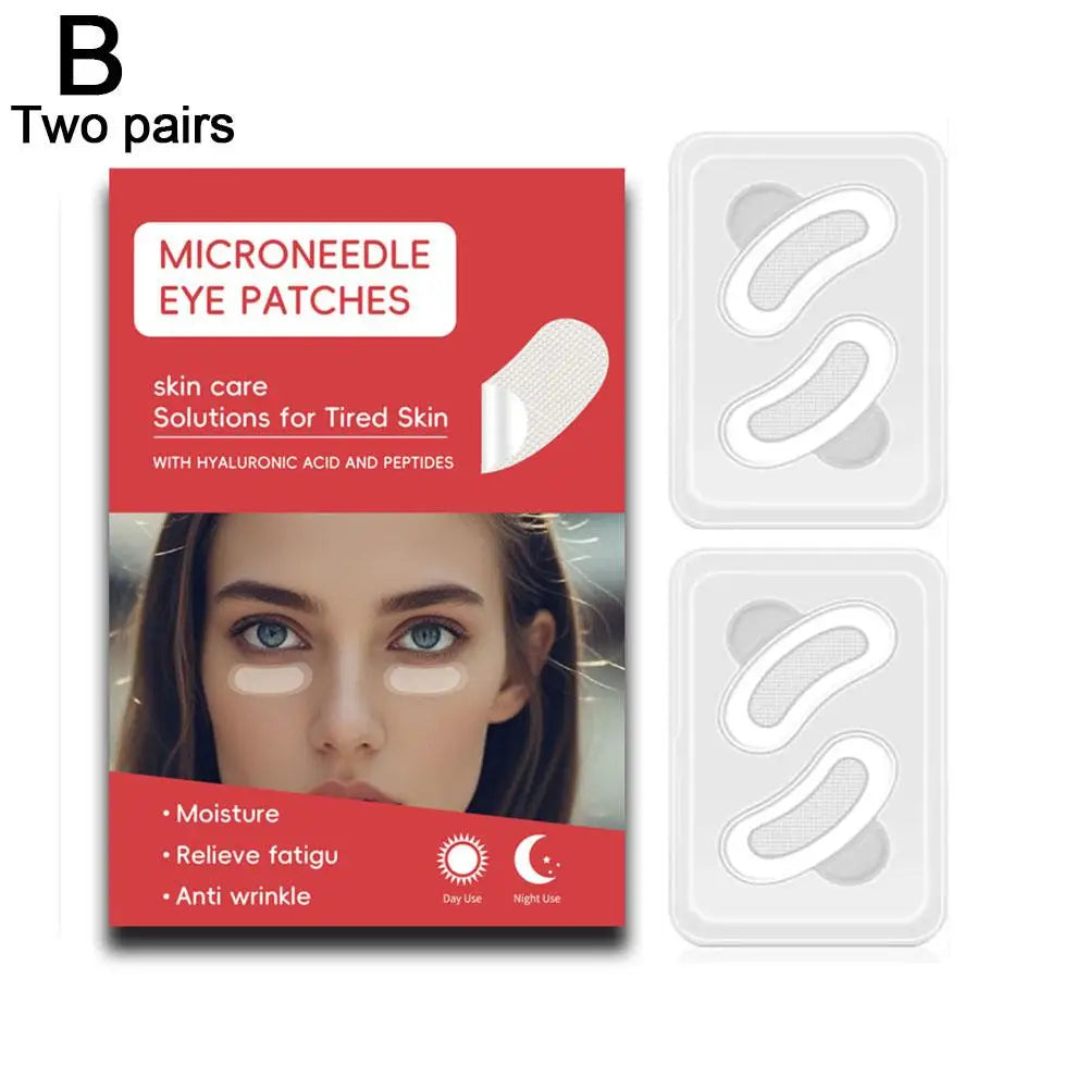 Microneedle eye patches with hyaluronic acid