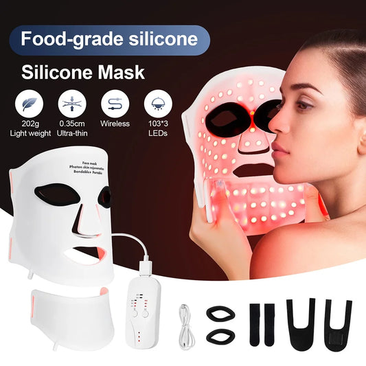 LED Silicone Face Mask - for face, neck & décolletage