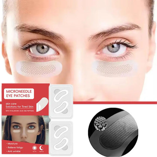 Microneedle eye patches with hyaluronic acid